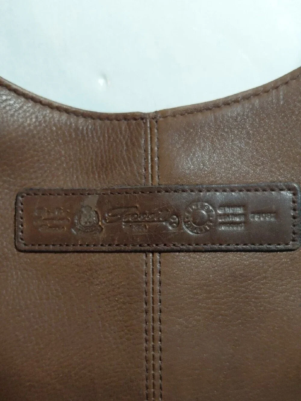 Fossil Chocolate Brown Pebbled Leather Hobo Shoulder Bag. Double Handles W/ Key